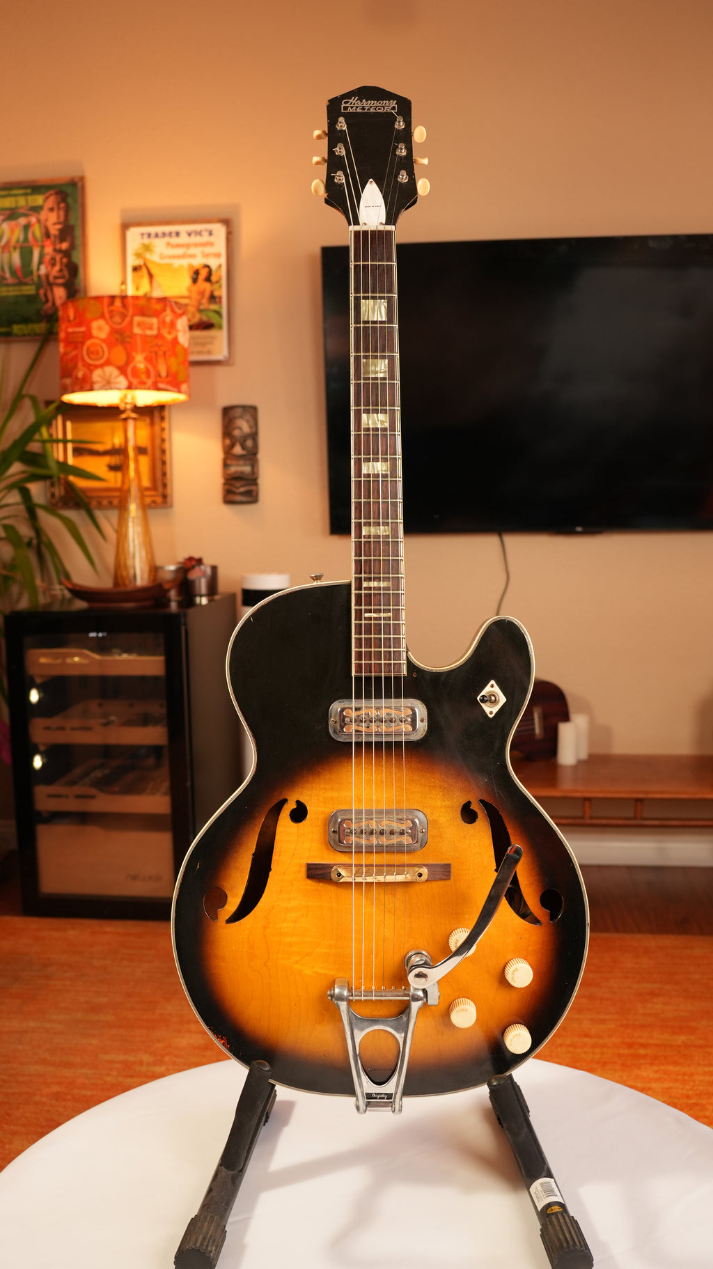 1966 Harmony H70 Meteor with Bigsby - Sunburst