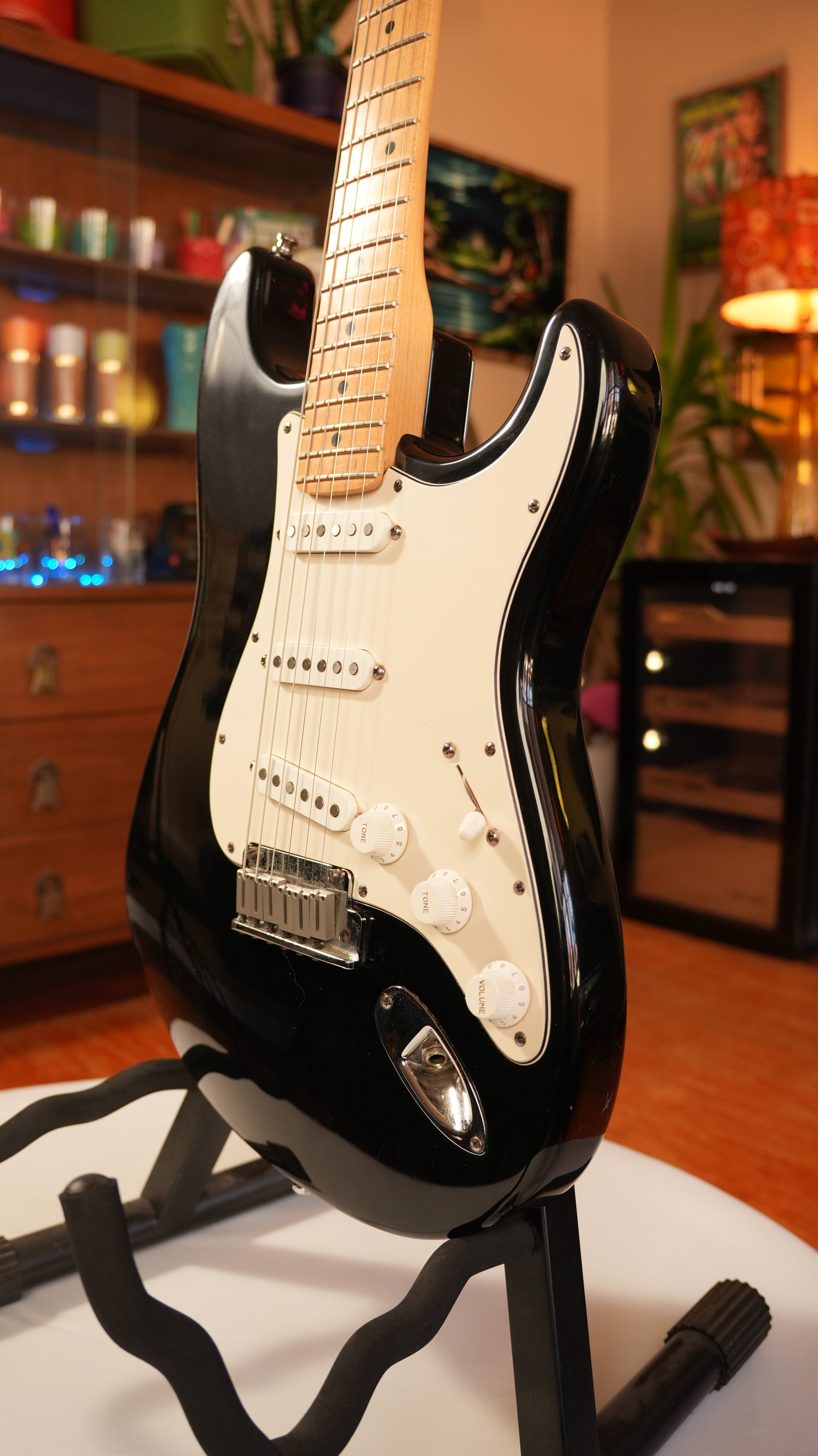 SOLD - 1989 Fender American Standard Stratocaster with Maple Fretboard - Black