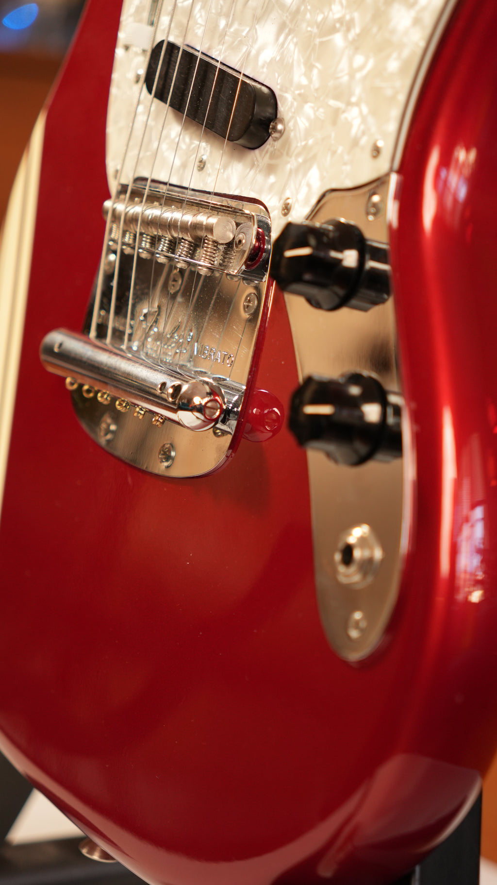 1971 Fender Mustang Guitar with Rosewood Fretboard - Competition Red