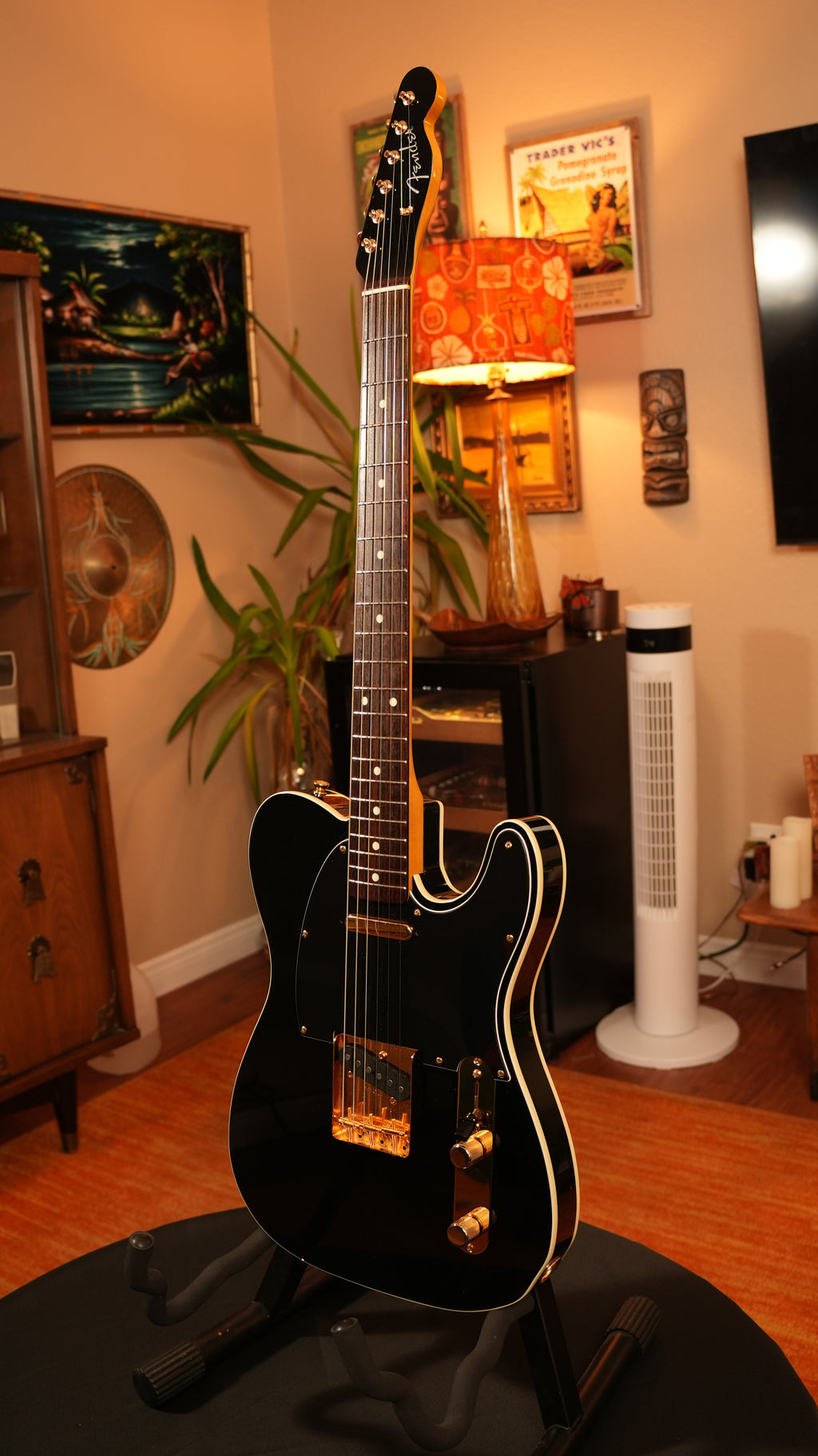 SOLD - 2018 Fender Limited Edition MIJ Traditional 60s Telecaster FSR Midnight – Gloss Black w/ Gold Hardware, Double Bound & Gig Bag