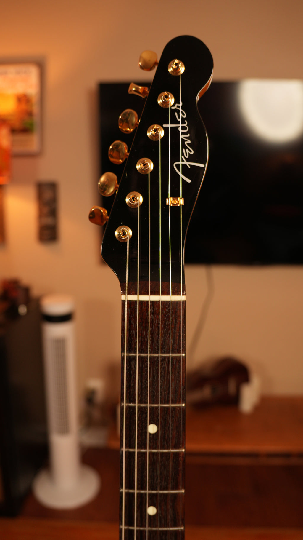 SOLD - 2018 Fender Limited Edition MIJ Traditional 60s Telecaster FSR Midnight – Gloss Black w/ Gold Hardware, Double Bound & Gig Bag