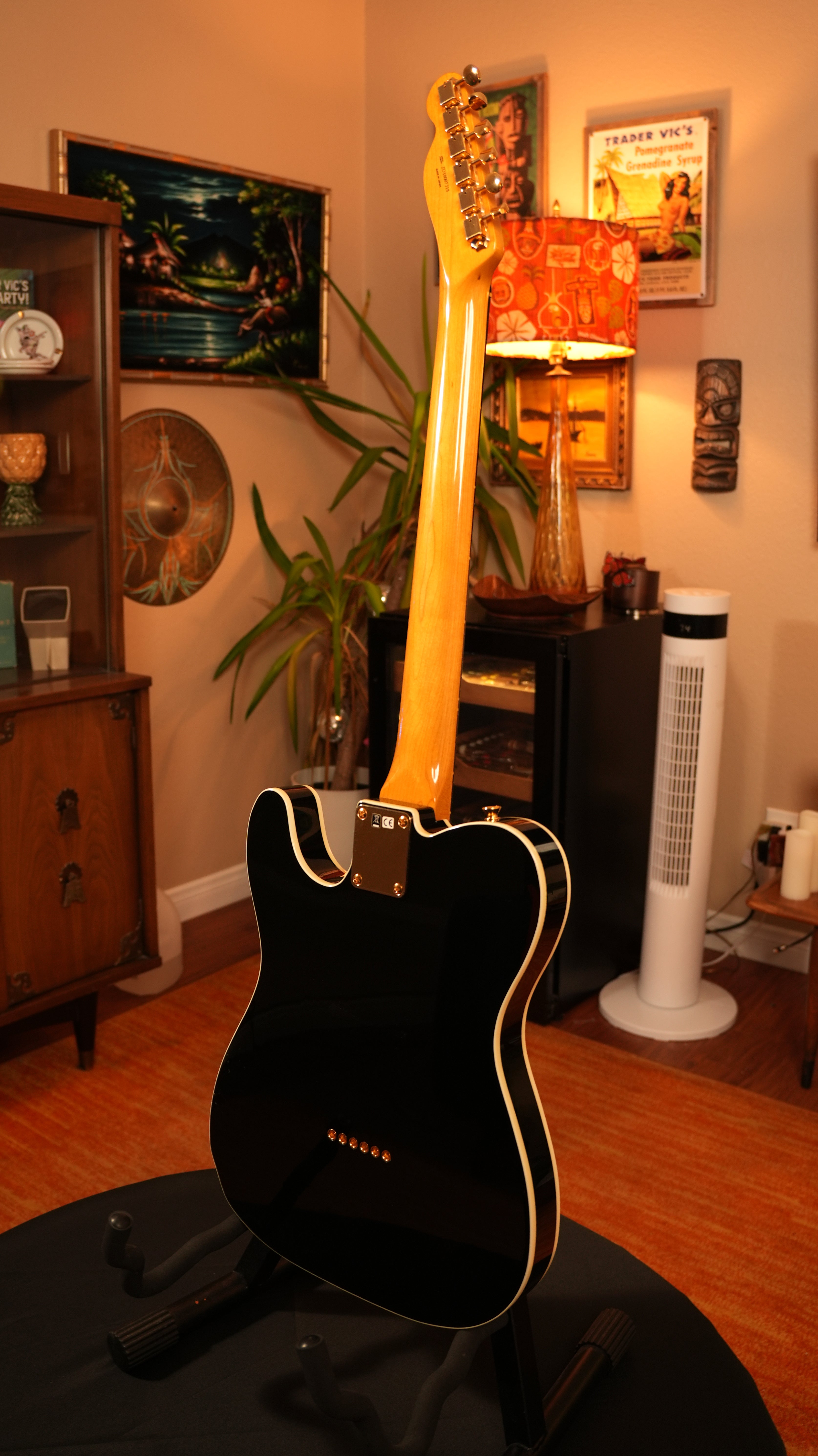 SOLD - 2018 Fender Limited Edition MIJ Traditional 60s Telecaster FSR Midnight – Gloss Black w/ Gold Hardware, Double Bound & Gig Bag