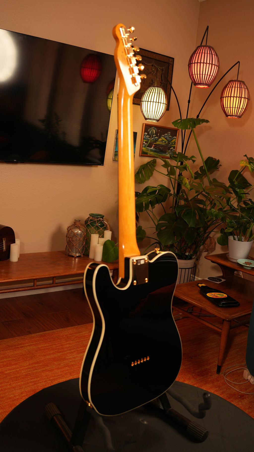 SOLD - 2018 Fender Limited Edition MIJ Traditional 60s Telecaster FSR Midnight – Gloss Black w/ Gold Hardware, Double Bound & Gig Bag