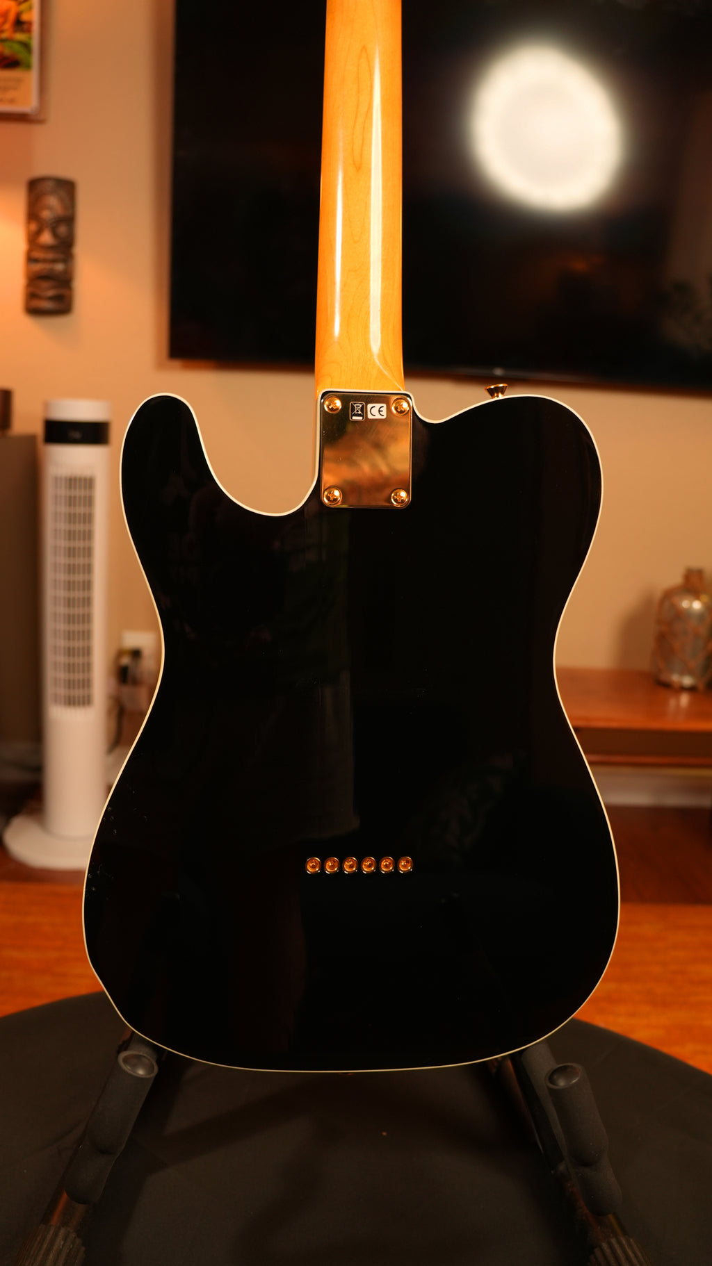 SOLD - 2018 Fender Limited Edition MIJ Traditional 60s Telecaster FSR Midnight – Gloss Black w/ Gold Hardware, Double Bound & Gig Bag
