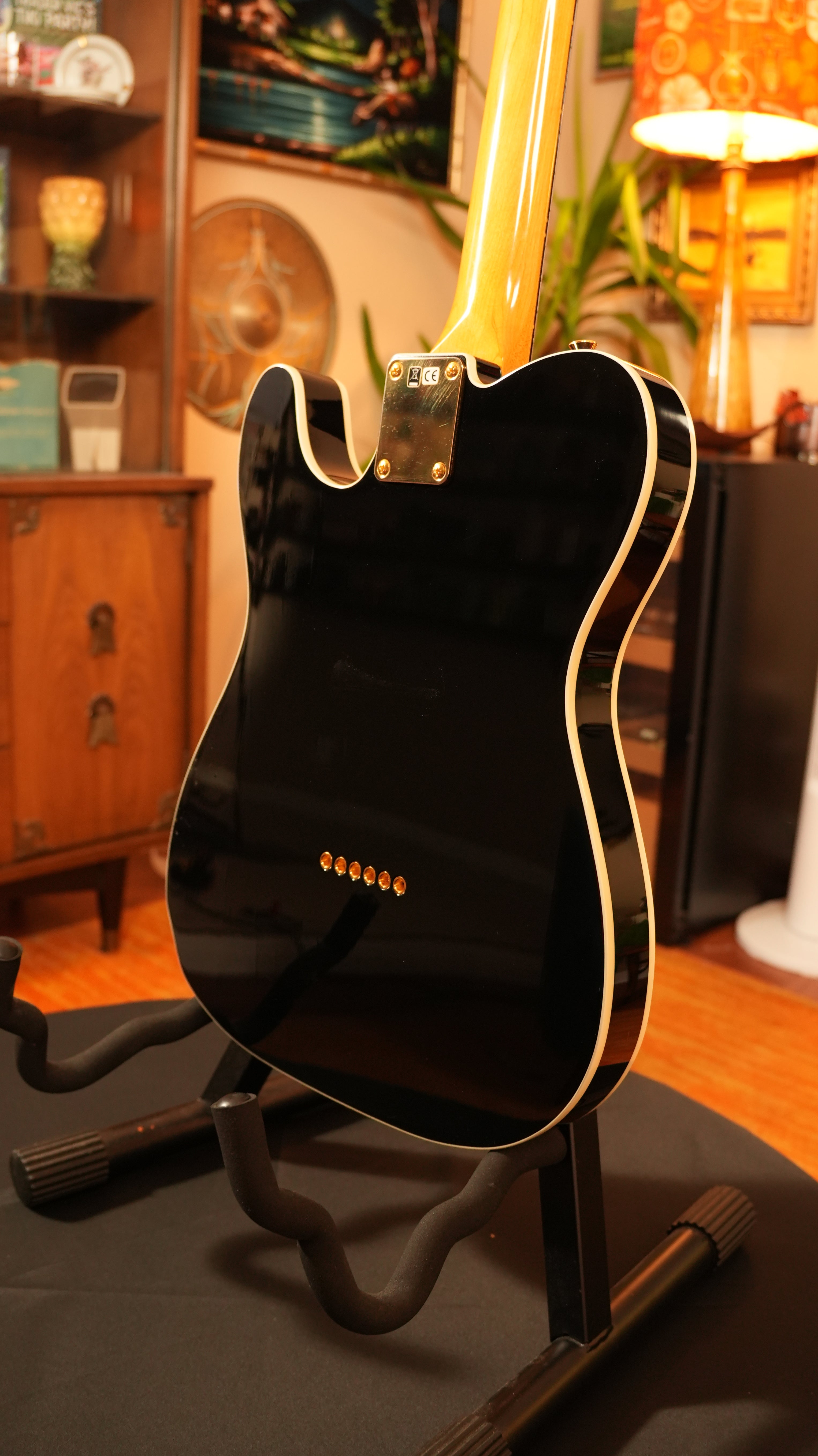 SOLD - 2018 Fender Limited Edition MIJ Traditional 60s Telecaster FSR Midnight – Gloss Black w/ Gold Hardware, Double Bound & Gig Bag