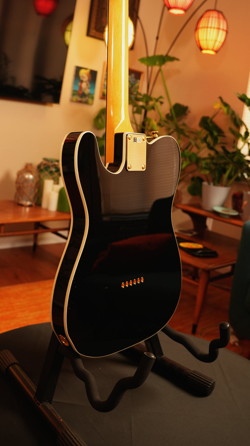SOLD - 2018 Fender Limited Edition MIJ Traditional 60s Telecaster FSR Midnight – Gloss Black w/ Gold Hardware, Double Bound & Gig Bag