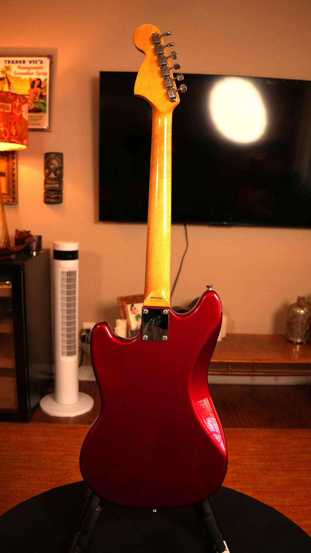 2008 Fender MG-69 Mustang Reissue MIJ – Candy Apple Red w/ Matching Headstock & Gig Bag