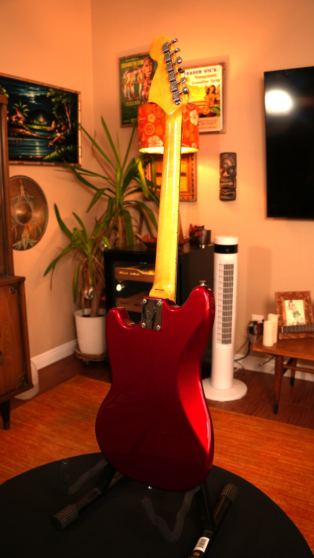 2008 Fender MG-69 Mustang Reissue MIJ – Candy Apple Red w/ Matching Headstock & Gig Bag