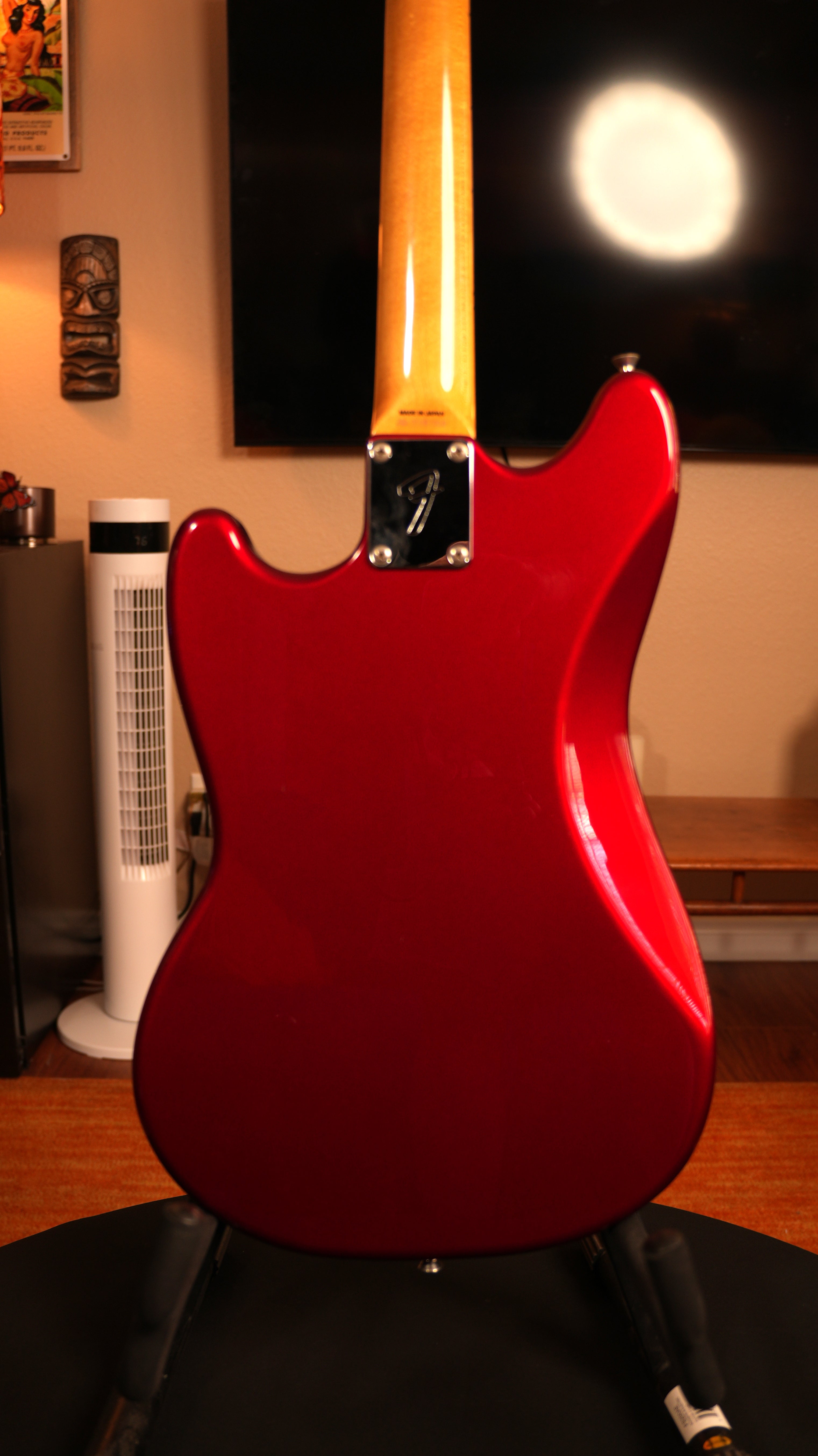 2008 Fender MG-69 Mustang Reissue MIJ – Candy Apple Red w/ Matching Headstock & Gig Bag