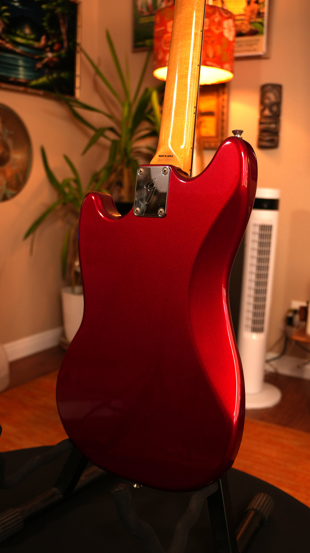 2008 Fender MG-69 Mustang Reissue MIJ – Candy Apple Red w/ Matching Headstock & Gig Bag