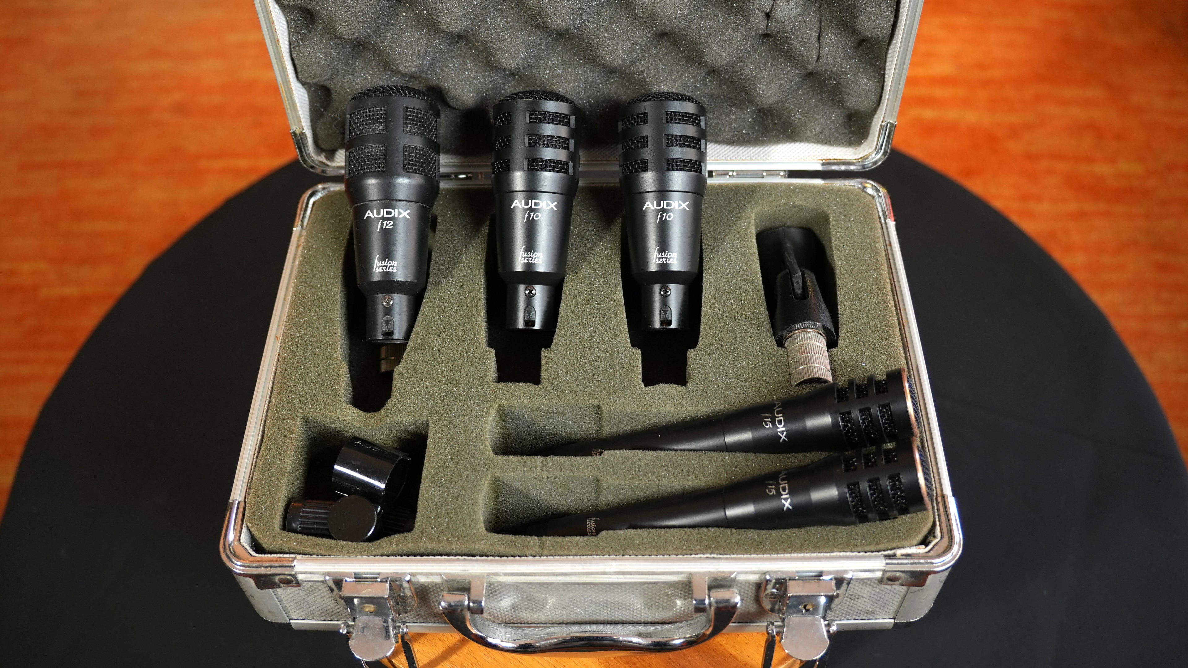 Audix Fusion Series 5-Piece Drum Microphone Kit (f12, f10, f15) w/ Original Flight Case