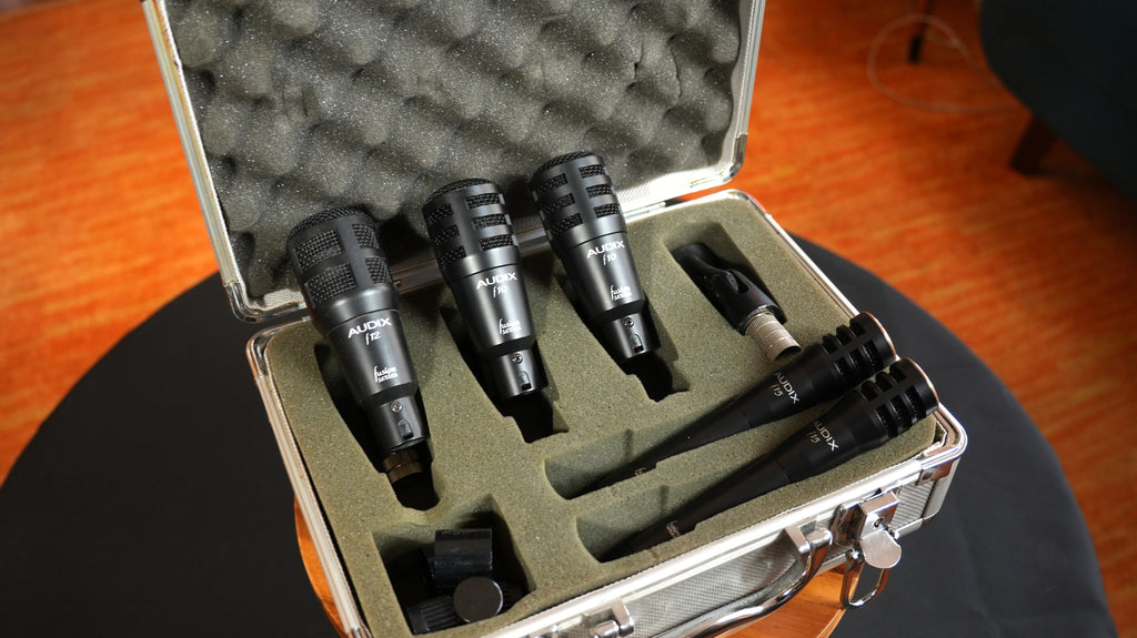 Audix Fusion Series 5-Piece Drum Microphone Kit (f12, f10, f15) w/ Original Flight Case