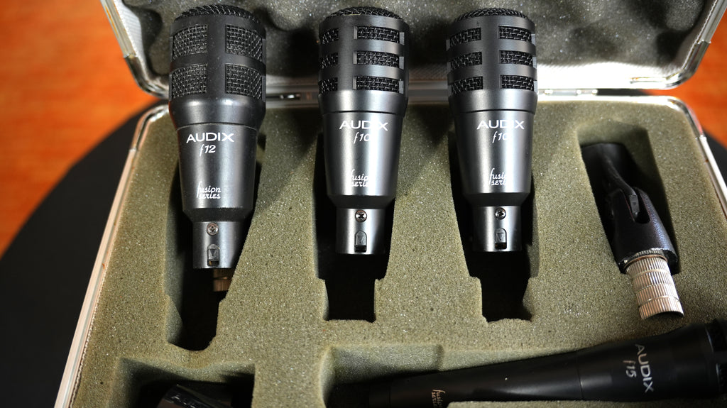 Audix Fusion Series 5-Piece Drum Microphone Kit (f12, f10, f15) w/ Original Flight Case