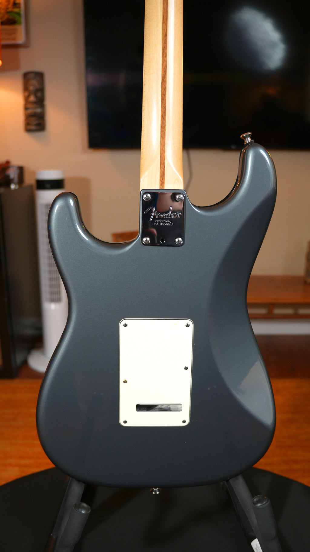 2012 Fender American Standard Stratocaster – Charcoal Frost Metallic (7.3 lbs) w/ CS Pickups & TSA OHSC