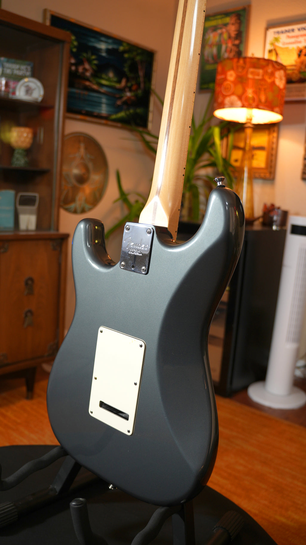 2012 Fender American Standard Stratocaster – Charcoal Frost Metallic (7.3 lbs) w/ CS Pickups & TSA OHSC