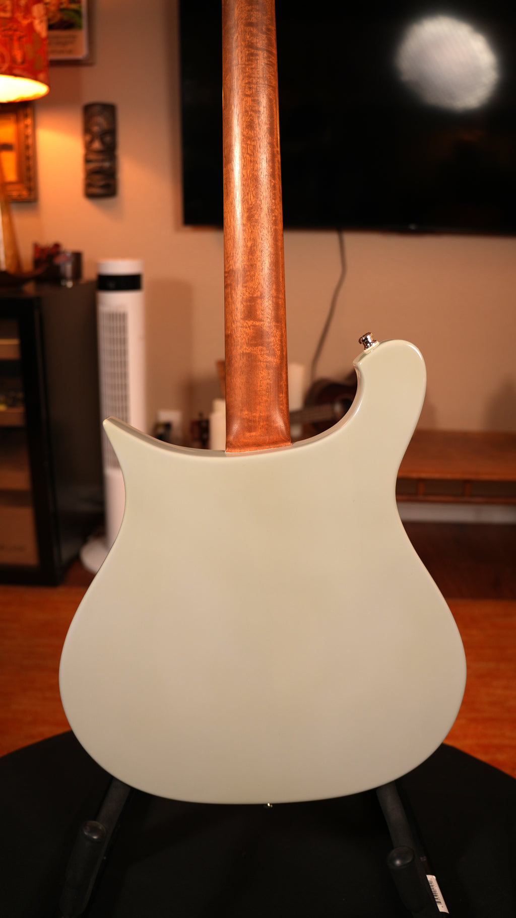 2013 Hamburguitar Custom "Crescent Wave" George Harrison Tribute – Pale Grey & Pastel Pink w/ Custom Rickenbacker Pickups & Hardshell Case