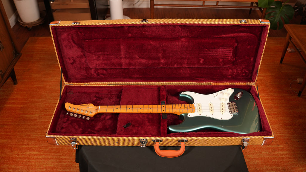 SOLD - Fernandes LE-2 Stratocaster MIJ Mid-1990s – Teal Green Metallic w/ Hardshell Case