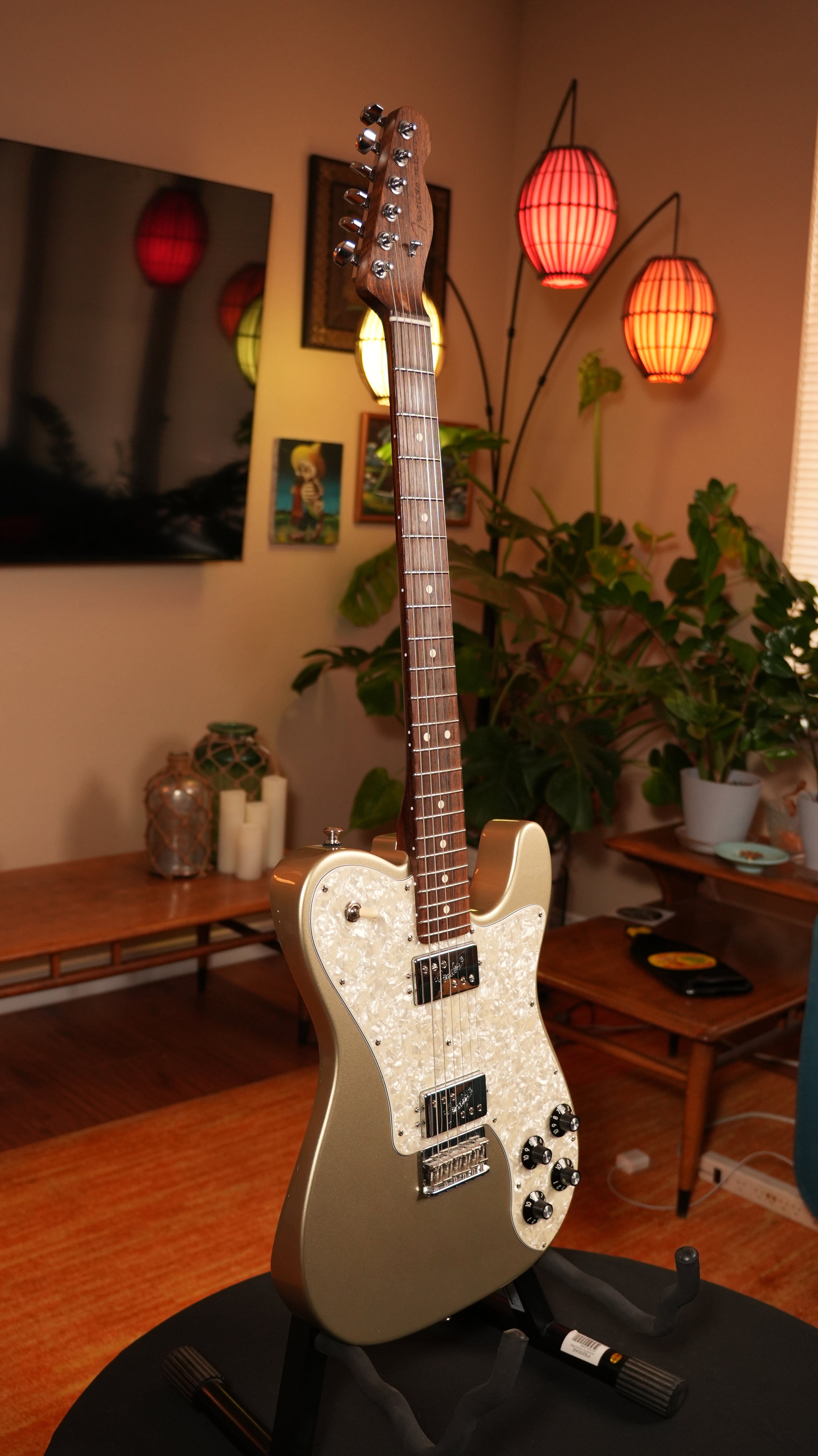 2017 Fender Limited Edition American Professional Telecaster Deluxe – Champagne w/ Solid Rosewood Neck, OHSC & COA