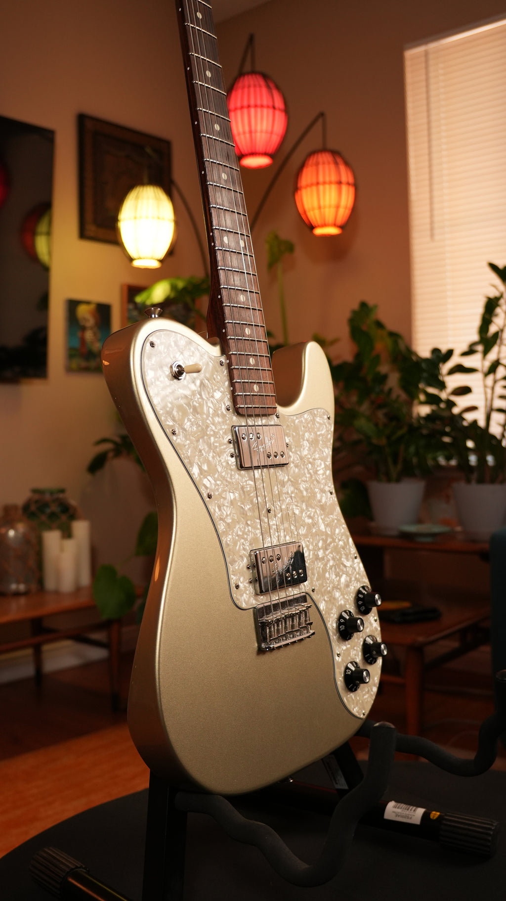 2017 Fender Limited Edition American Professional Telecaster Deluxe – Champagne w/ Solid Rosewood Neck, OHSC & COA