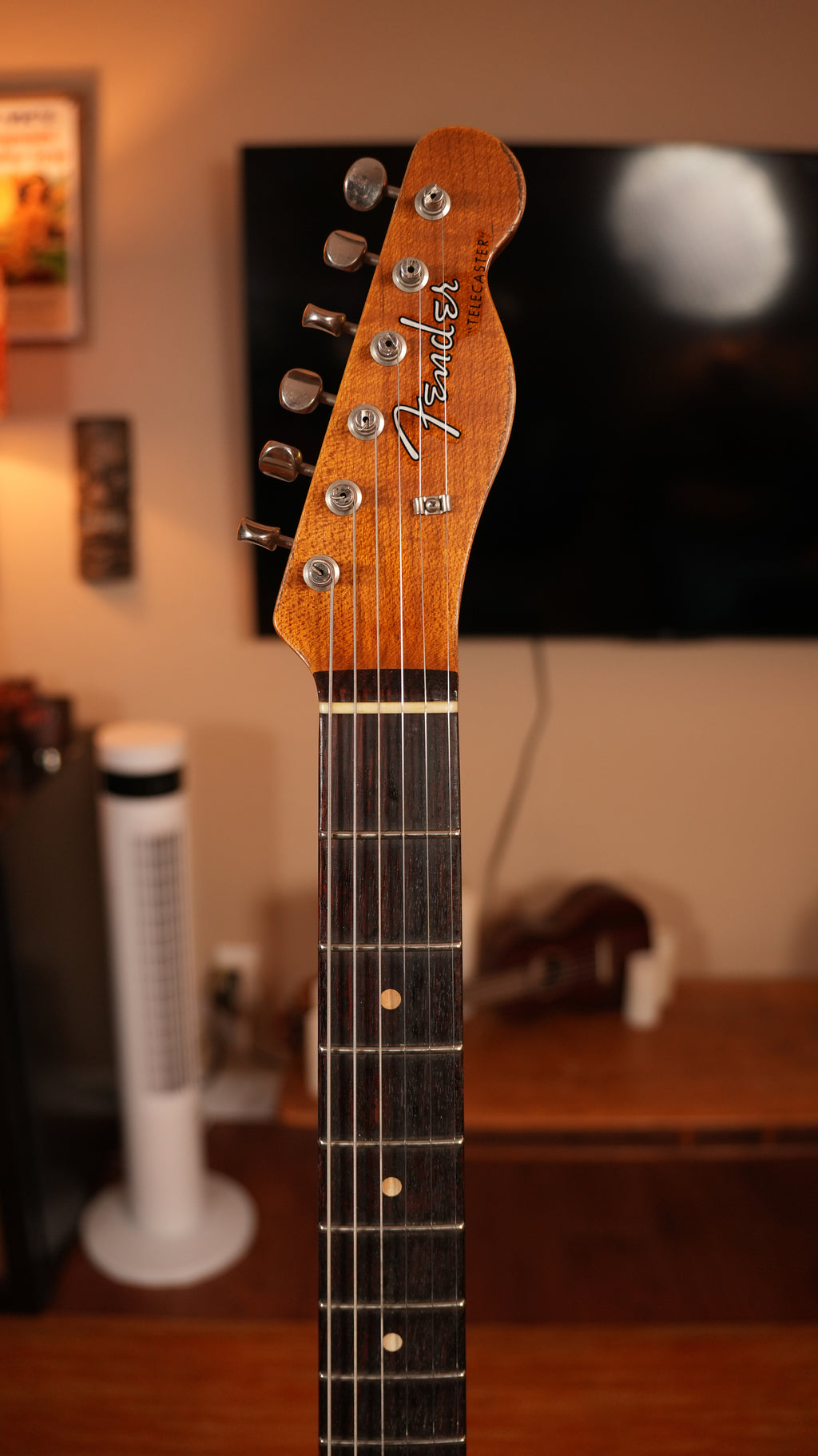 SOLD - 2022 Fender Custom Shop '52 Telecaster Heavy Relic – Gold Sparkle over Olympic White, Roasted Flame Maple Fat U Neck, 9.5"-12" Compound Radius & OHSC