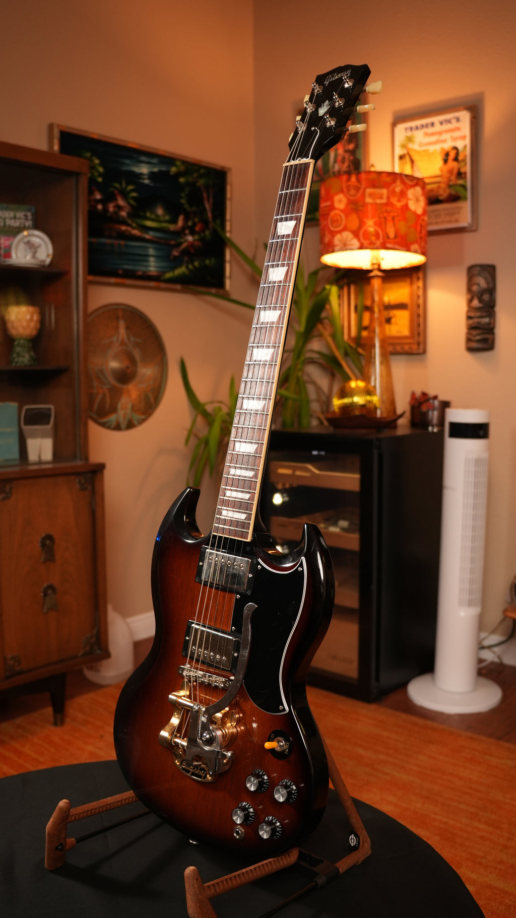 SOLD - 2022 Gibson SG Standard '61 Tobacco Sunburst w/ Bigsby & Hardshell Case, 7.2 lbs.