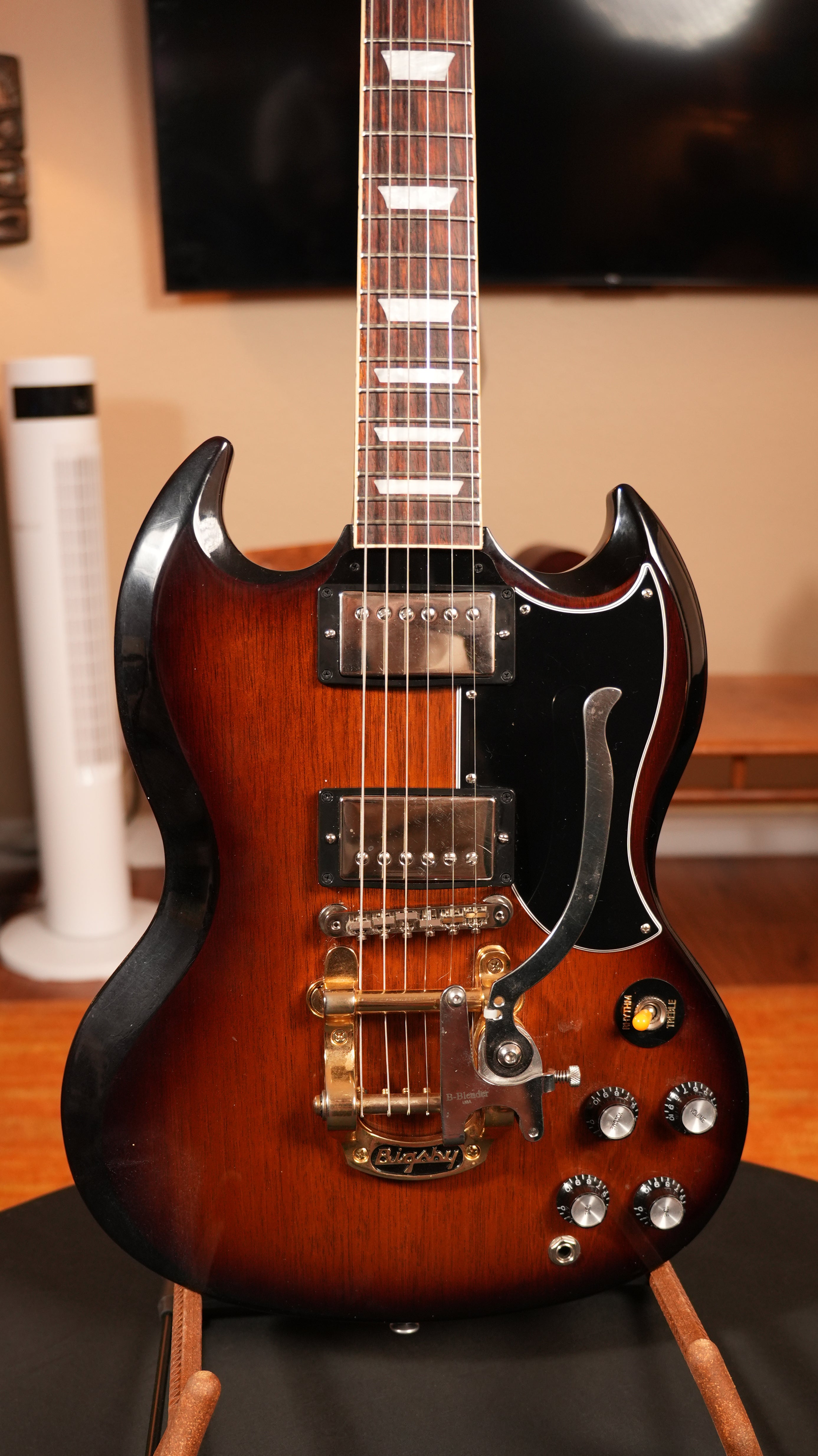 SOLD - 2022 Gibson SG Standard '61 Tobacco Sunburst w/ Bigsby & Hardshell Case, 7.2 lbs.