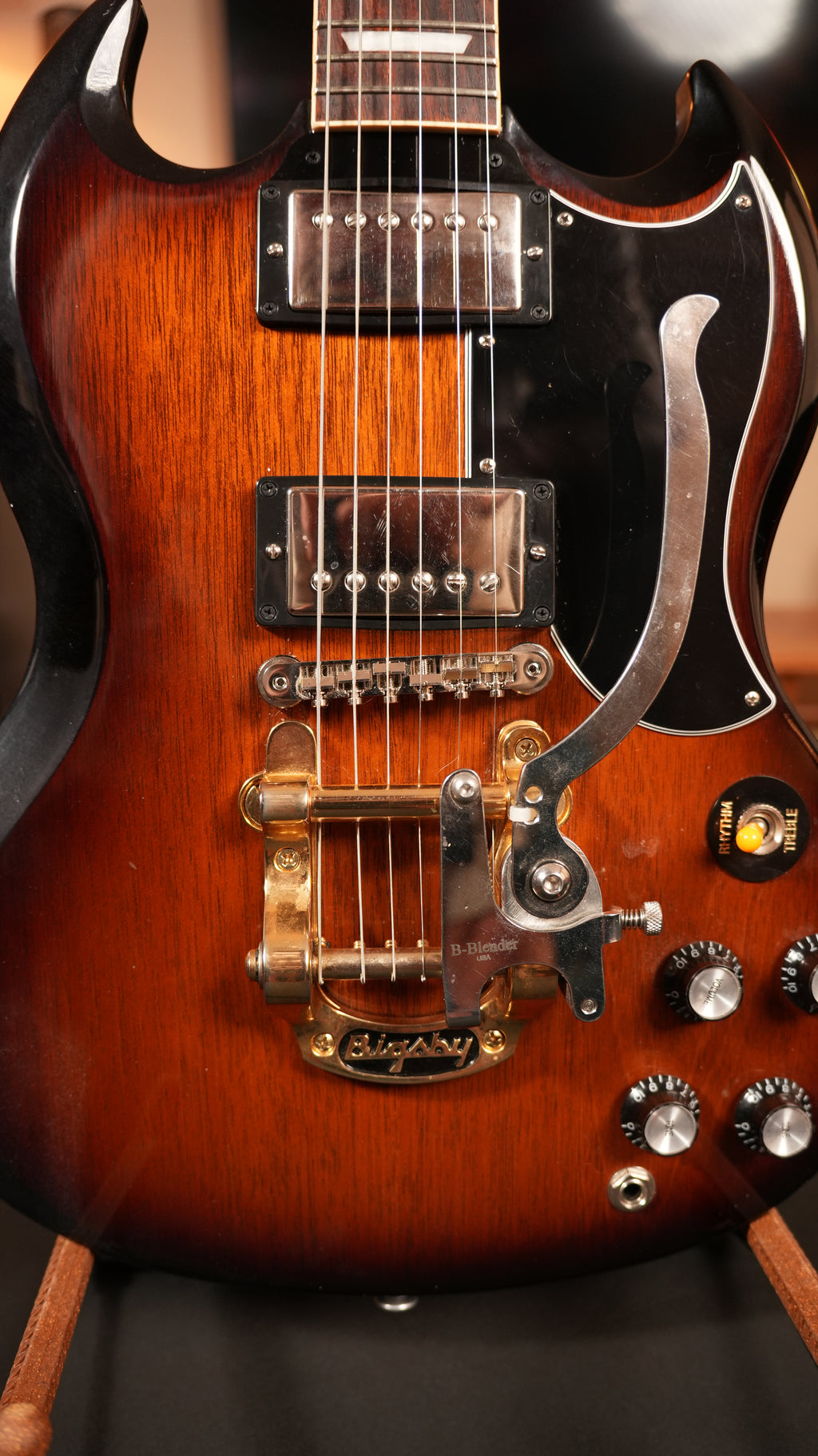 SOLD - 2022 Gibson SG Standard '61 Tobacco Sunburst w/ Bigsby & Hardshell Case, 7.2 lbs.