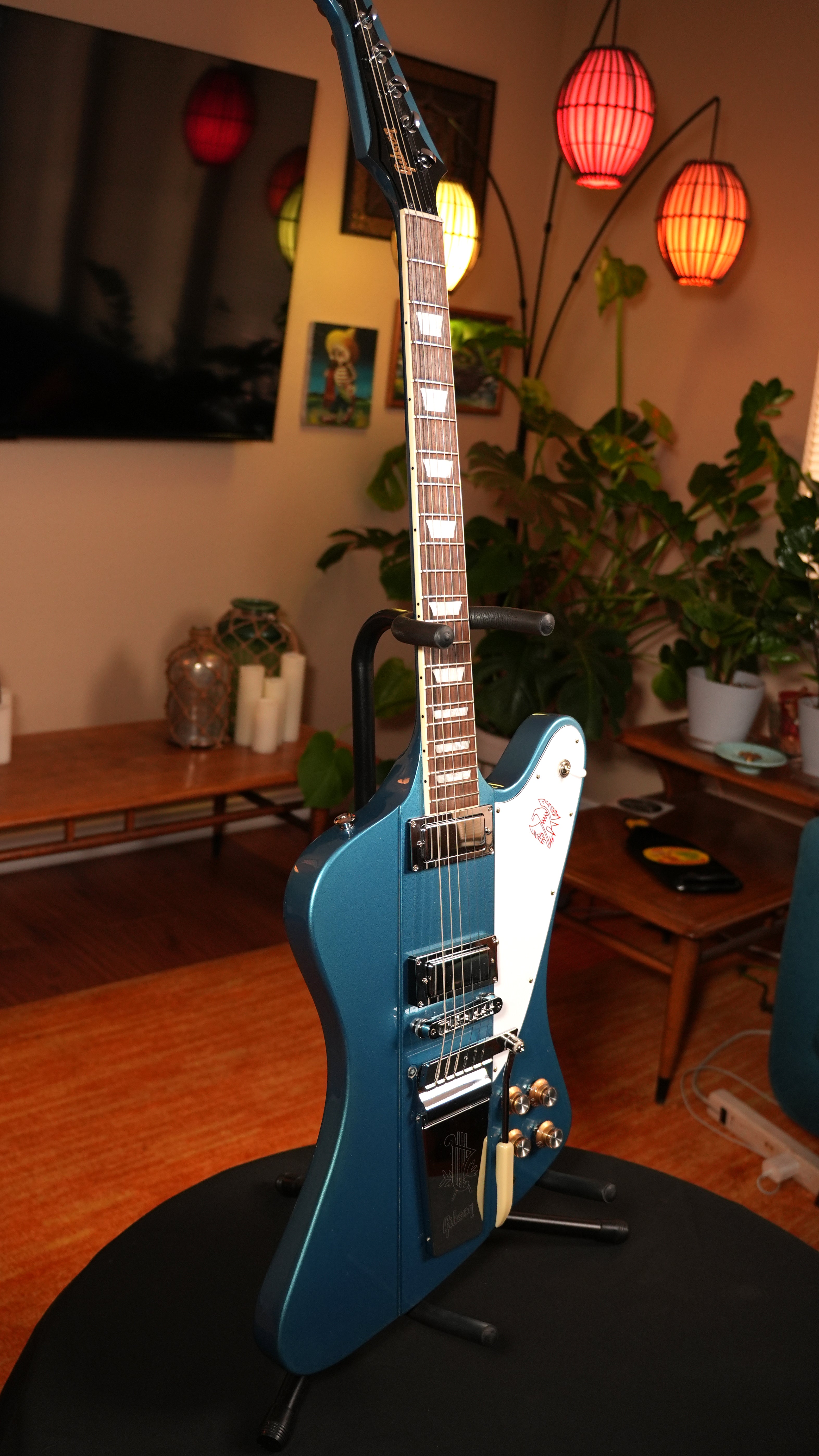 2017 Gibson Firebird V - Pelham Blue w/ Added Maestro Vibrola & Upgrades
