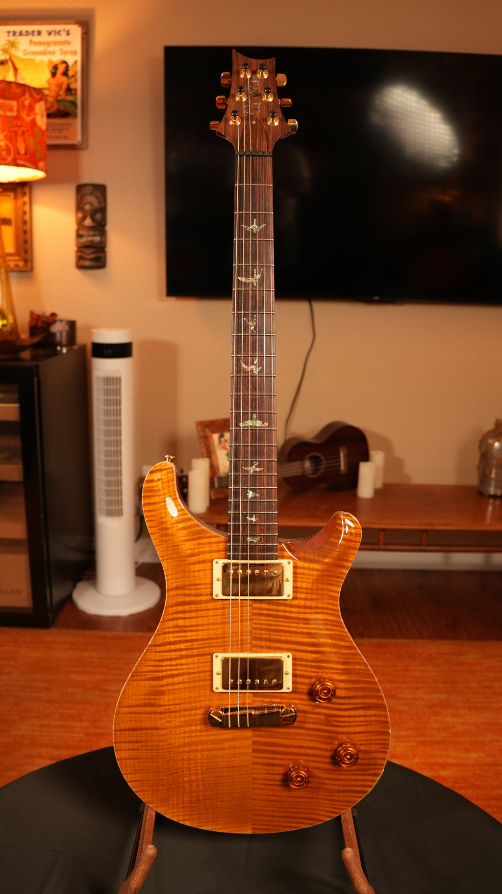 PRS Custom 22 Artist Package 2003 – Amber w/ Artist Top, Gold Hardware, Paua Birds & OHSC
