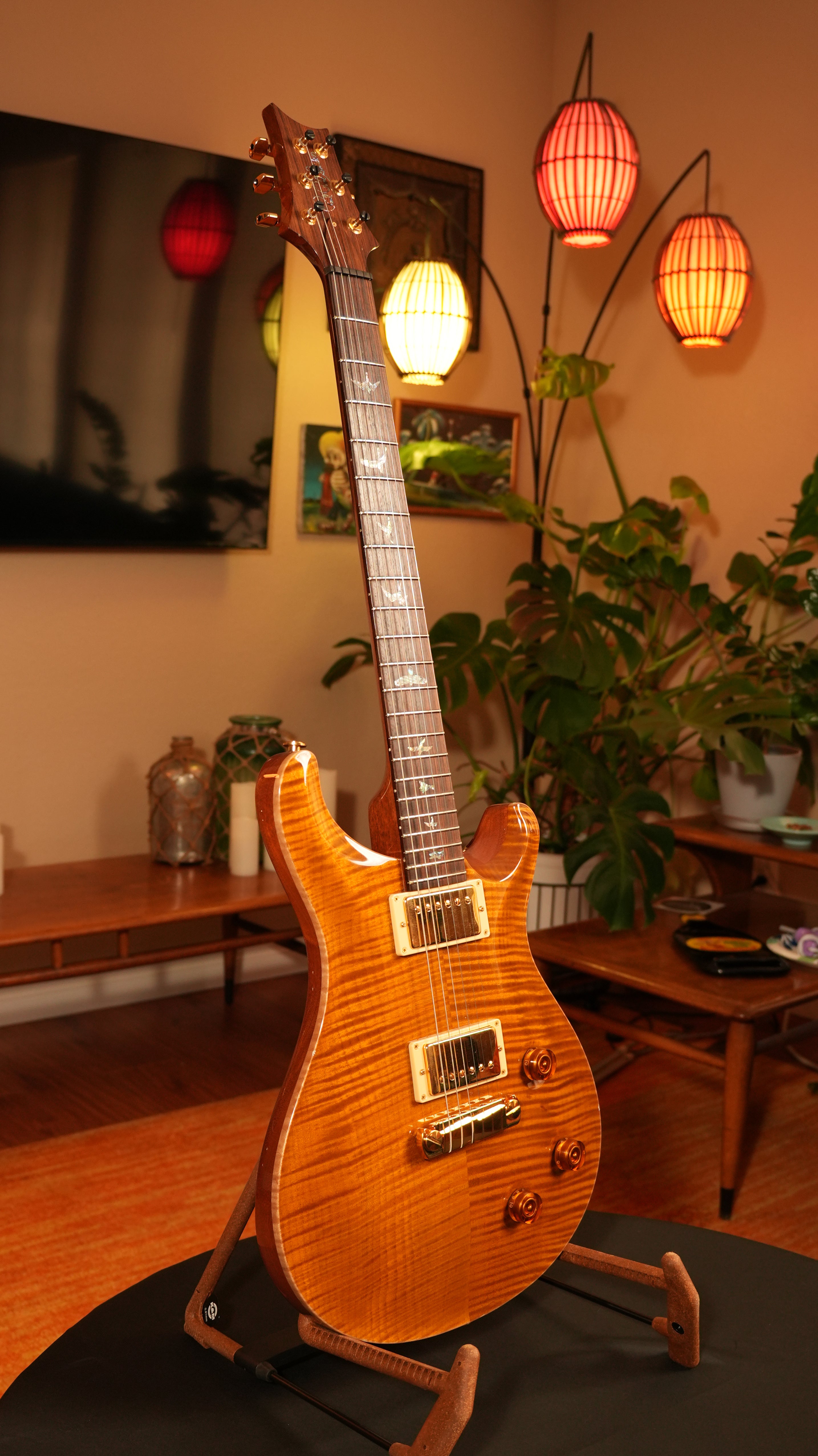 PRS Custom 22 Artist Package 2003 – Amber w/ Artist Top, Gold Hardware, Paua Birds & OHSC