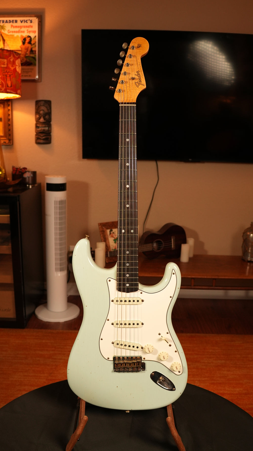 Fender Custom Shop '64 Stratocaster Journeyman Relic 2020 – Sonic Blue w/ AA Flame Maple Neck, COA & OHSC