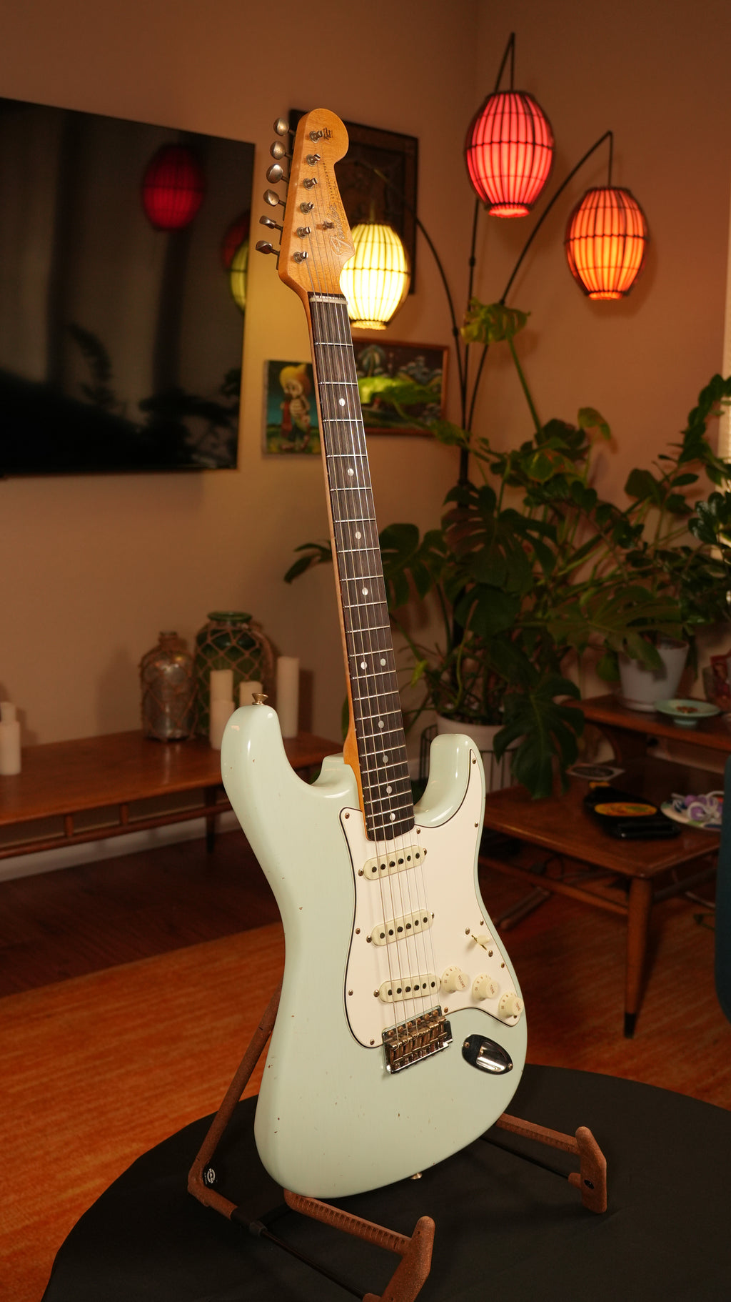 Fender Custom Shop '64 Stratocaster Journeyman Relic 2020 – Sonic Blue w/ AA Flame Maple Neck, COA & OHSC