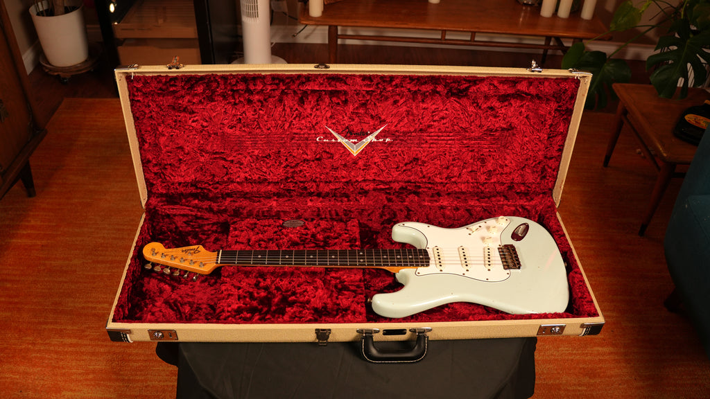 Fender Custom Shop '64 Stratocaster Journeyman Relic 2020 – Sonic Blue w/ AA Flame Maple Neck, COA & OHSC
