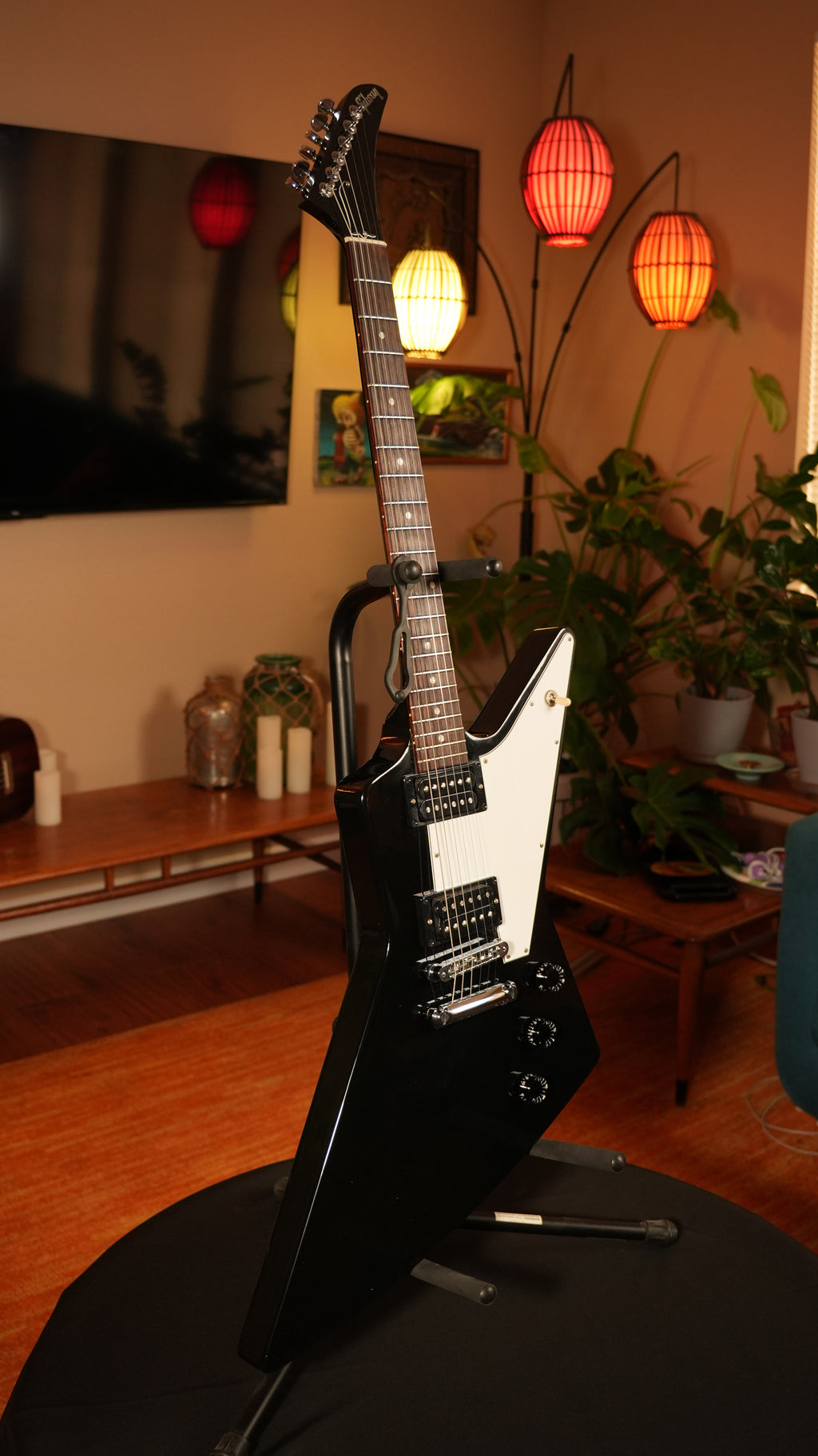 Gibson USA '76 Explorer 2004 – Ebony (8.3 lbs) w/ OHSC